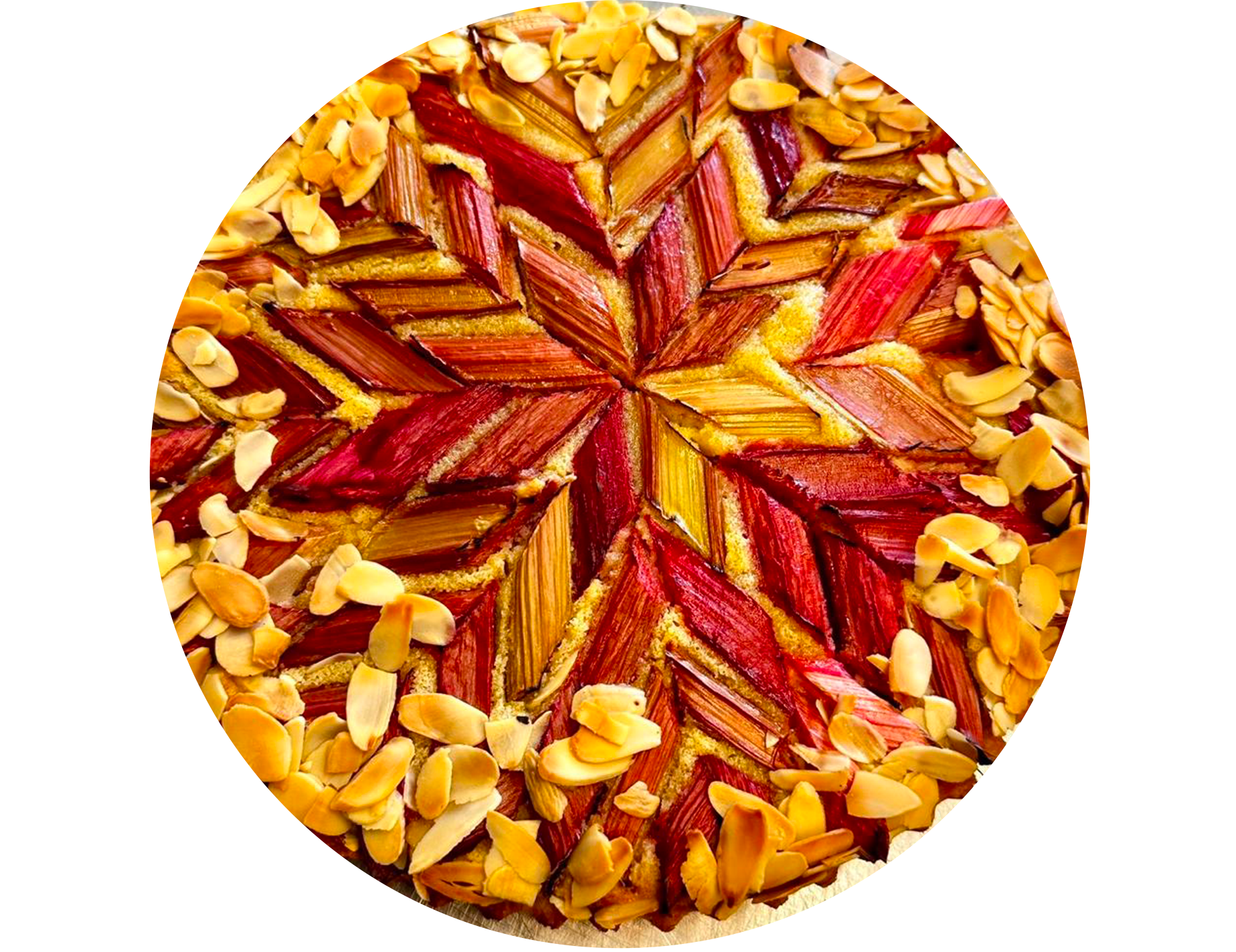 Tartă cu frangipane și rubarbă