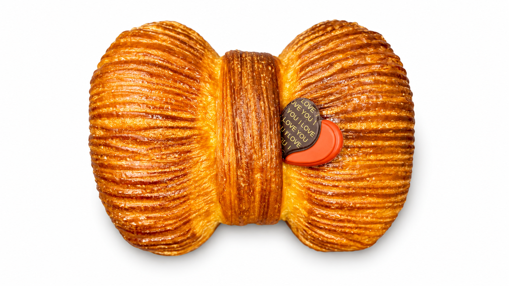 Fundiță croissant cu fistic și zmeură 