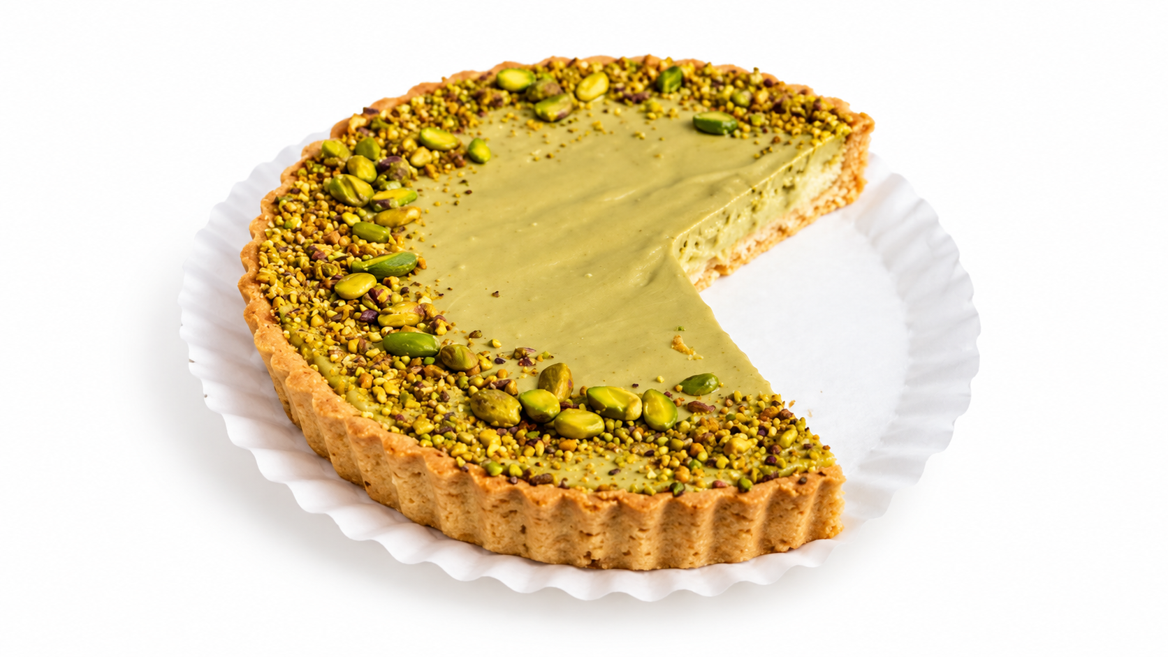 Tartă cu brânză dulce și fistic (1000g)