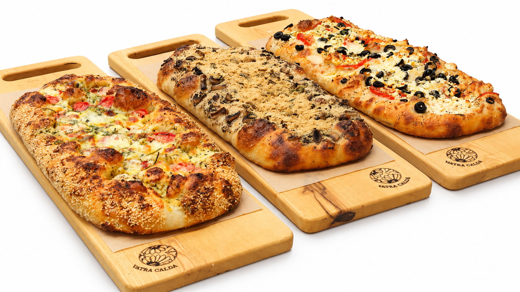Focaccia diverse toppinguri  